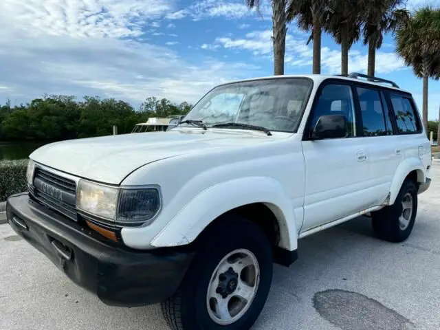 1993 toyota land cruiser, j80, 4wd, 255k miles, sunroof, leather, white, suv