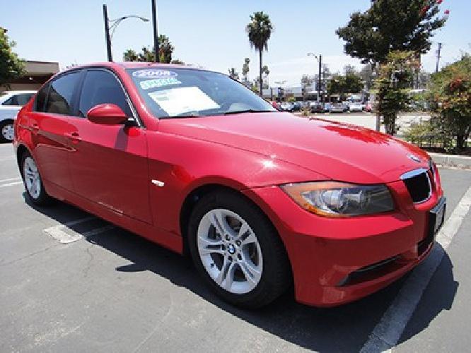 obo 2008 bmw 328i sedan ferrari red low miles 58k clean title in glendale, ca