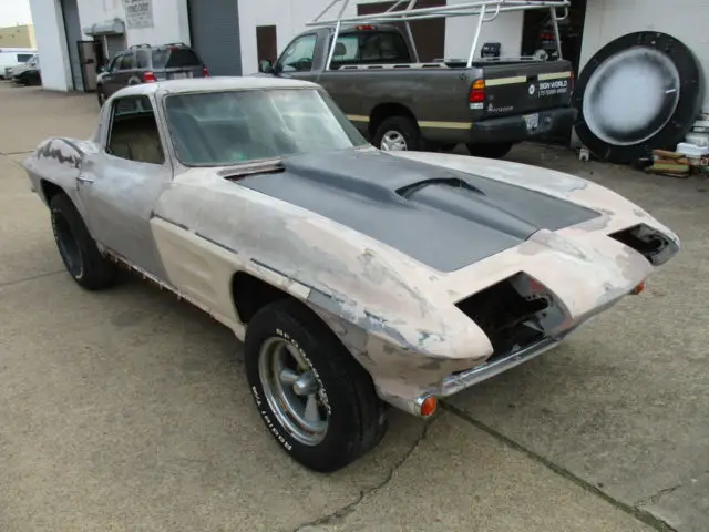 1964 corvette sting ray coupe project rolling body resto mod was a/c p/w car