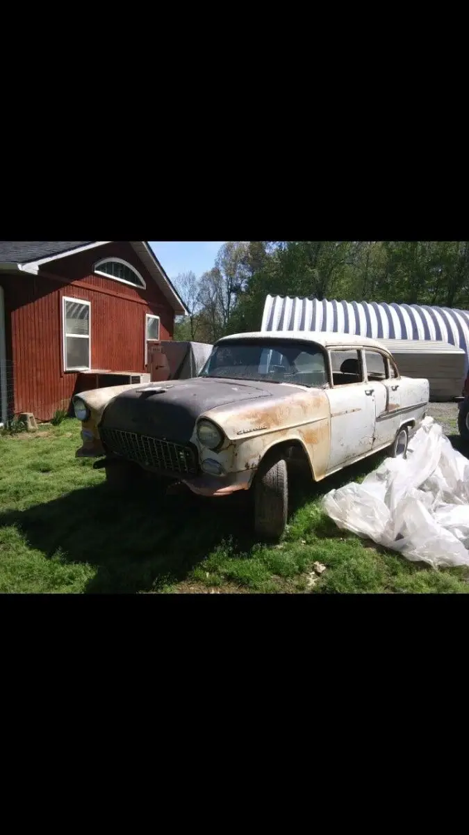 1955 chevrolet 150 white rwd automatic