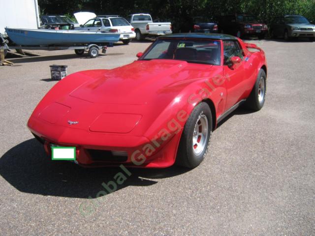 vtg fire engine red 1979 chevrolet corvette l82 t-top w/ spoiler only 51k miles!