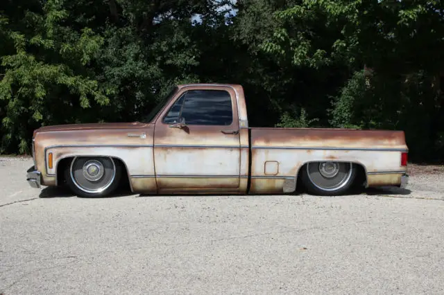 1979 chevrolet c10 pick up truck, air ride, patina paint, fuel injectected 383