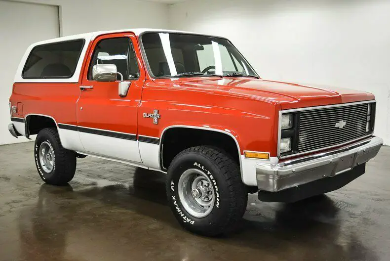 1985 chevrolet k5 blazer silverado 80445 miles red suv 350 chevrolet v8 700r4
