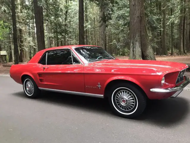1967 mustang coupe! 289 v8, ac, power steering, power brakes! looks + runs great