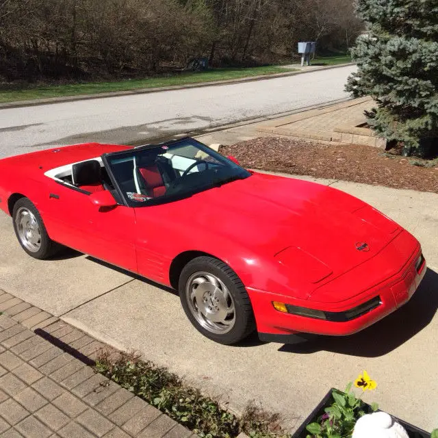 1993 chevy corvette convertible torch red