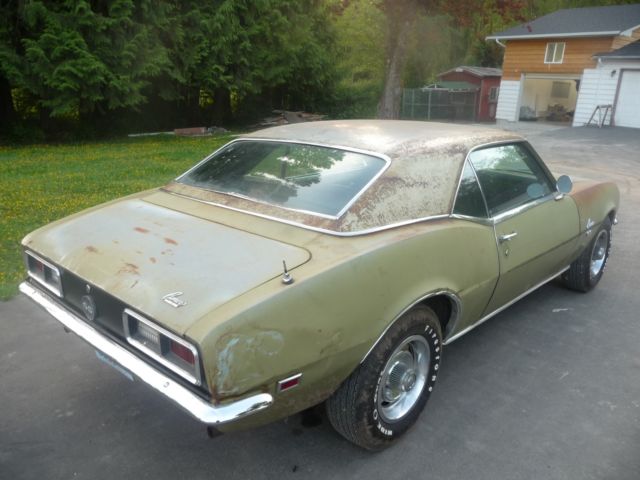 1968 camaro ss 396/325hp survivor, real deal original drive line
