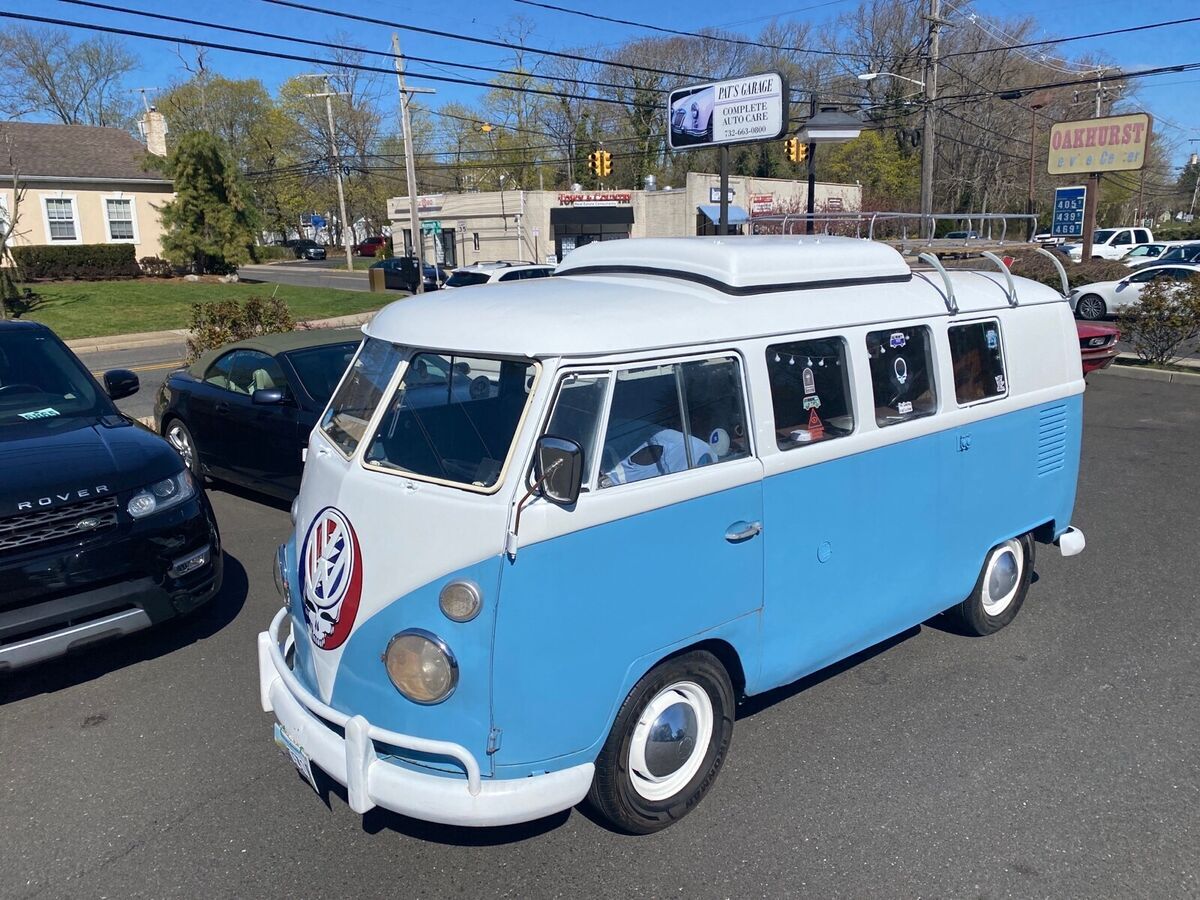 1966 volkswagen transporter van blue rwd manual