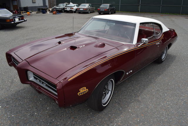1969 burgundy coupe gto judge 4 speed restored collector classic