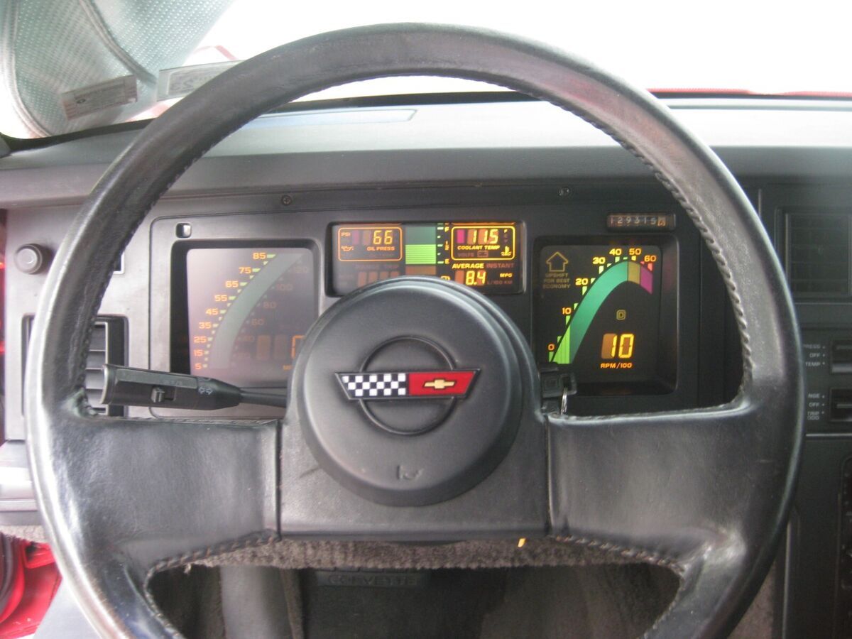1987 red chevy corvette 5.7l / 350 v8 with automatic transmission