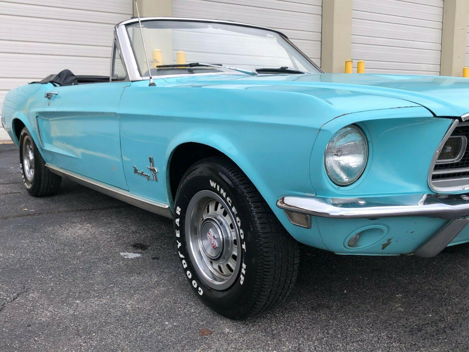 1968 ford mustang convertible turquoise fully rebuilt 289 ci engine