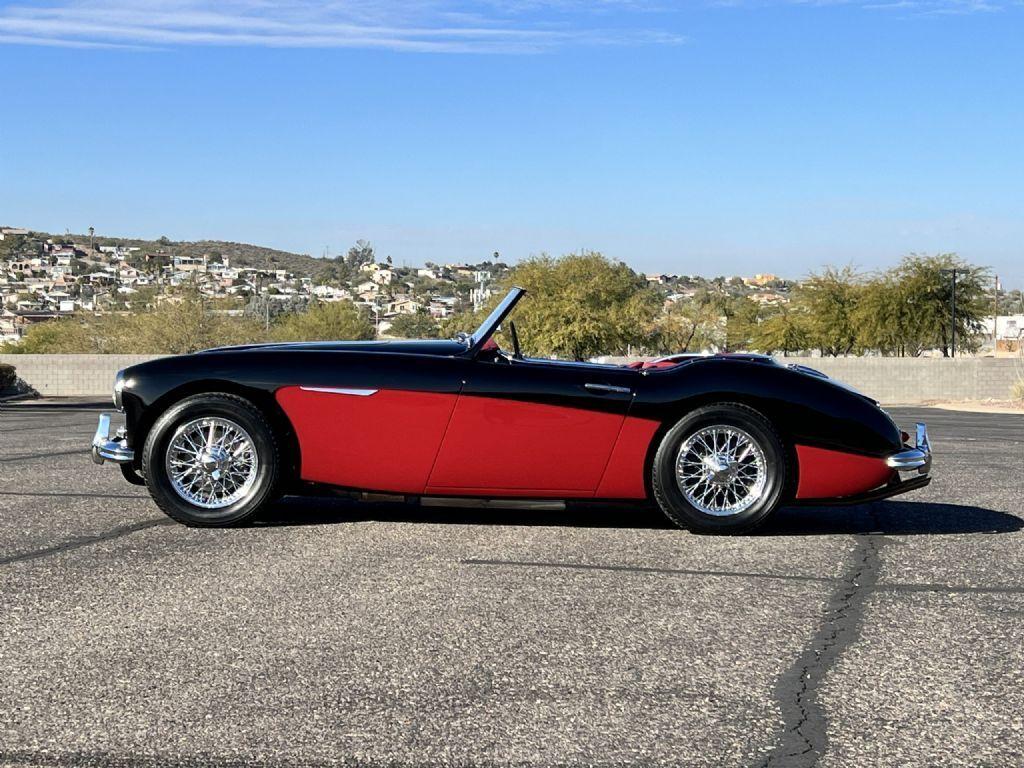 1960 austin healey 3000 mk i bt7 3508 miles black and red two tone roadster