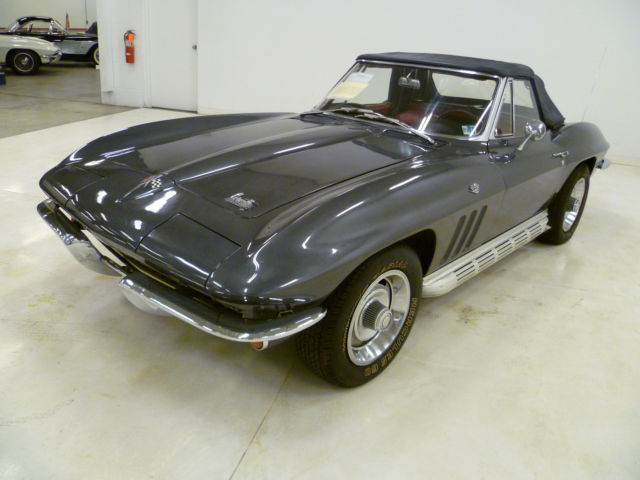 1966 silver grey chevrolet corvette convertible