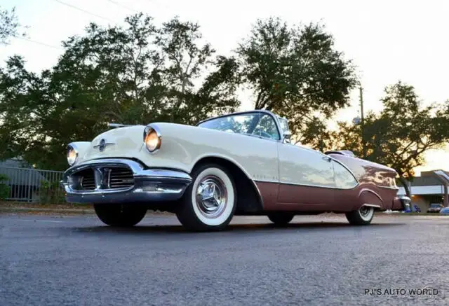 1956 oldsmobile 98 starfire convertible rose mist/antique white