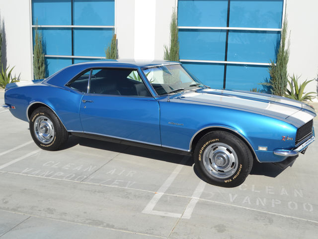 68 camaro z28 rs, restored, 302/290hp, 4-speed, rally gauges, n34 rosewood wheel