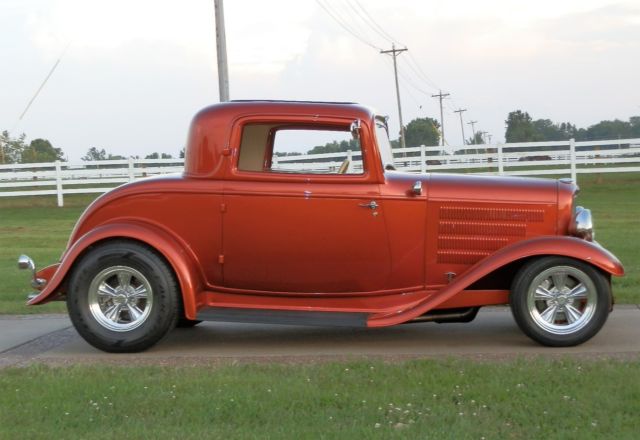 1932 ford 3-window custom coupe all steel henry ford body 32 33 34 street rod