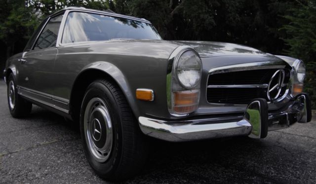 1969 mercedes benz 280sl anthracite grey / black 98k miles auto rare no reserve