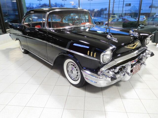 1957 bel air black / red , auto, clean !!