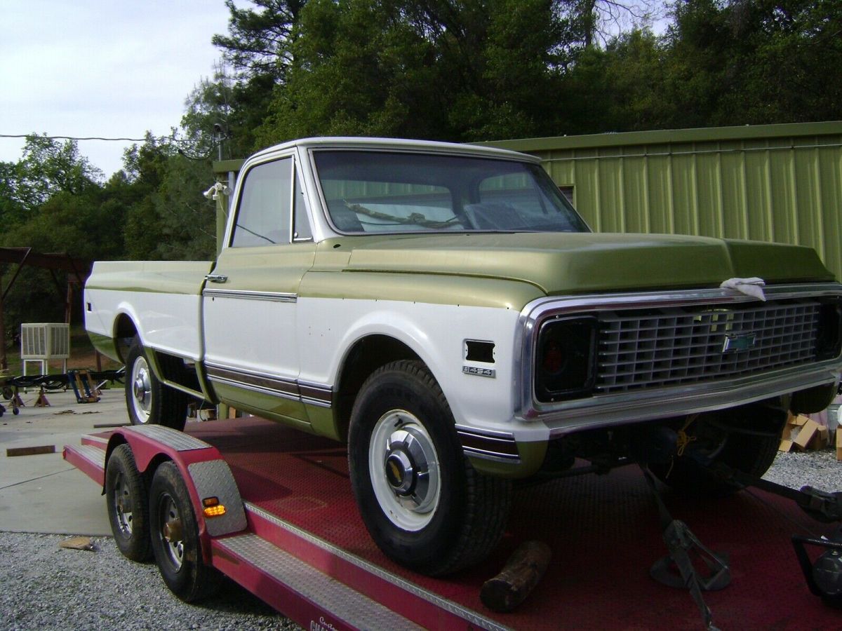 1972 chevrolet cheyenne super c-20 pickup green rwd automatic cheyenne super