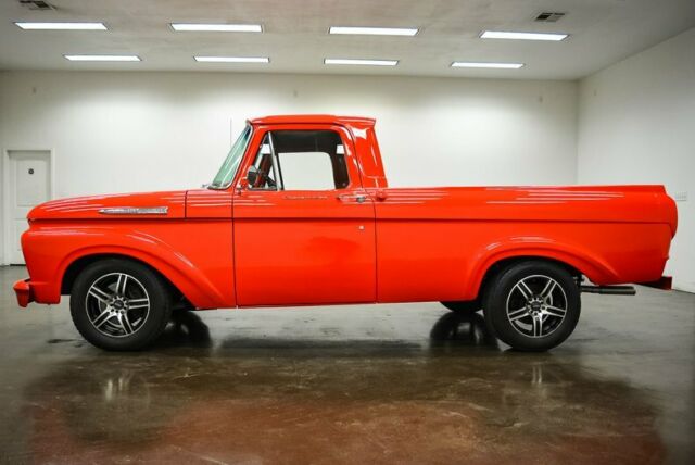 1963 ford f100 custom cab 54825 miles red pickup truck 5.0 aod automatic