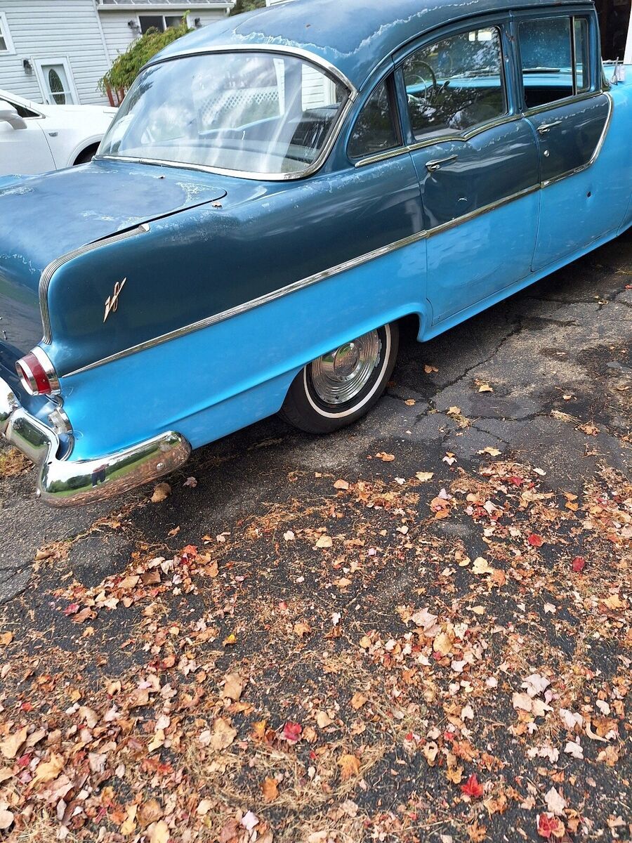 1955 pontiac catalina blue 4 door