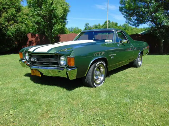 1972 72 el camino ss green 350 restored no rust in excellent shape true ss