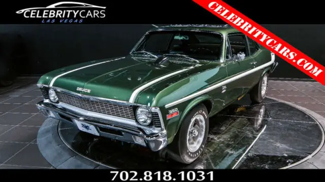 1970 chevrolet nova yenko deuce copo lt1 350 -real yenko deuce 26537 miles green