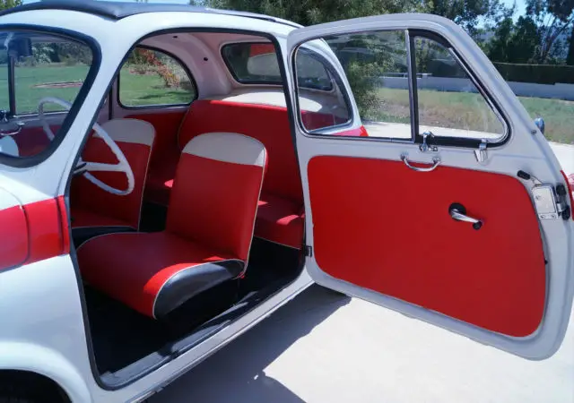 1960 fiat 500 nuova sport matching numbers fully restored grey red suicide doors