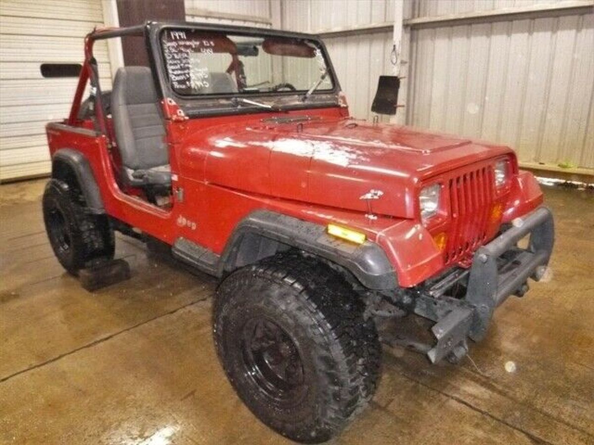 1991 jeep wrangler ``s`` 201515 miles red sport utility 2.5l 4 cyl. gas manual