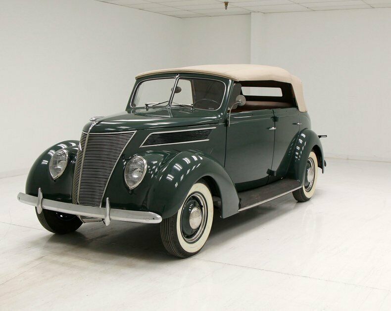 great interior/clean convertible top/beautiful vineyard green/flathead v8
