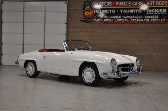 1956 mercedes-benz 190 sl - restored in factory correct ivory & red - stunning!