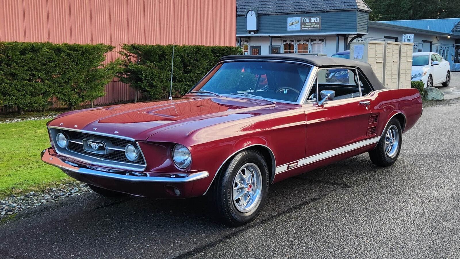 1967 ford mustang convertible gt very nice vintage burgundy 289 4v v8