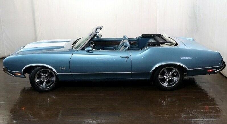 1970 oldsmobile cutlass 442 convertible blue automatic 70679 miles