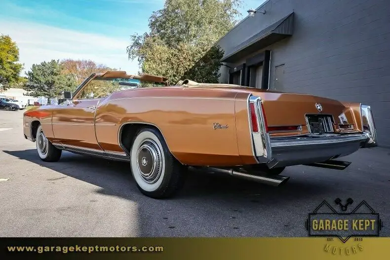 1976 cadillac eldorado convertible trumpet gold convertible 500 v8 64971 miles
