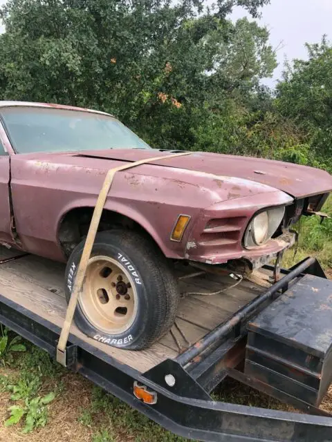 1970 ford mustang fastback, pulled down to town from a faraway place, california