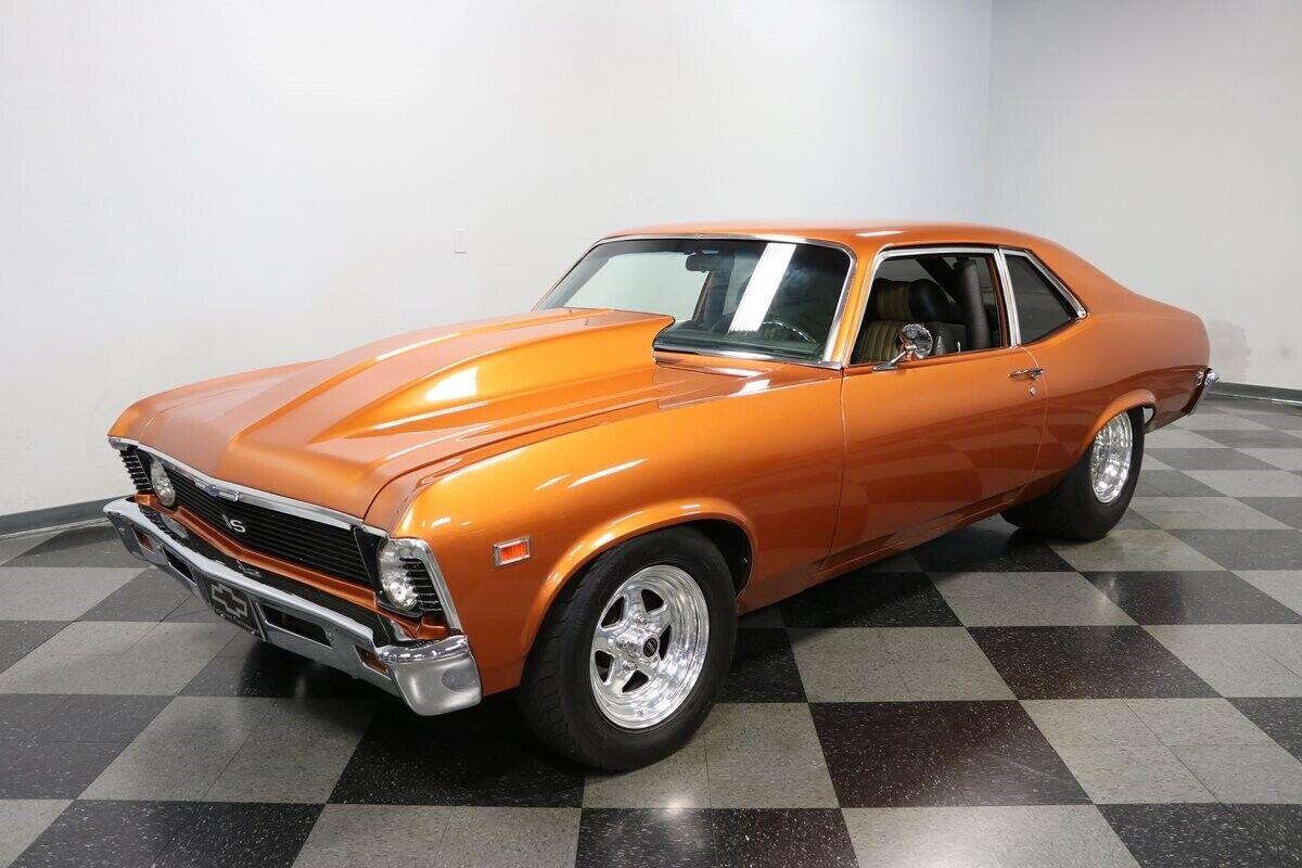 1969 chevrolet nova pro street orange 496 v8 engine 16766 miles