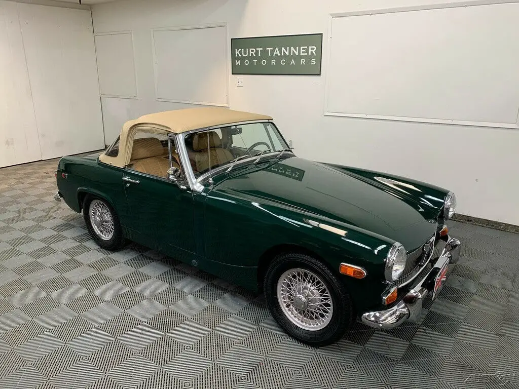 1969 mg midget mk3. brg. 5-speed, 1275cc engine. wire wheels. nicely restored