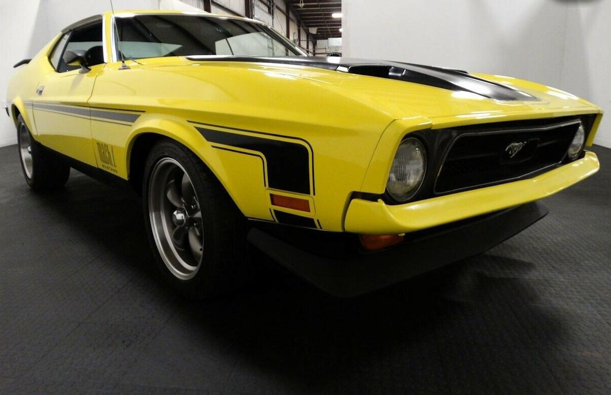 1971 ford mustang mach 1 tribute daytona yellow very nice driver