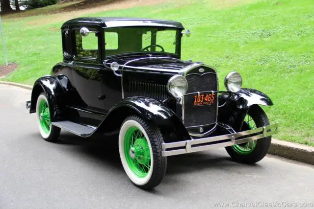 1931 ford model a deluxe rumble seat coupe. exceptional! see video