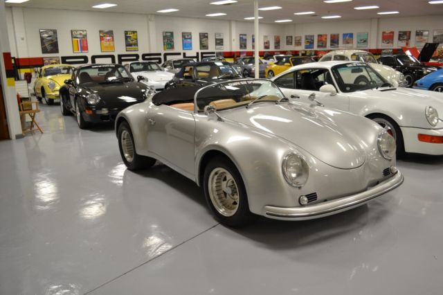 1957 porsche 356 replica 11568 miles racing silver super wide body speedster m