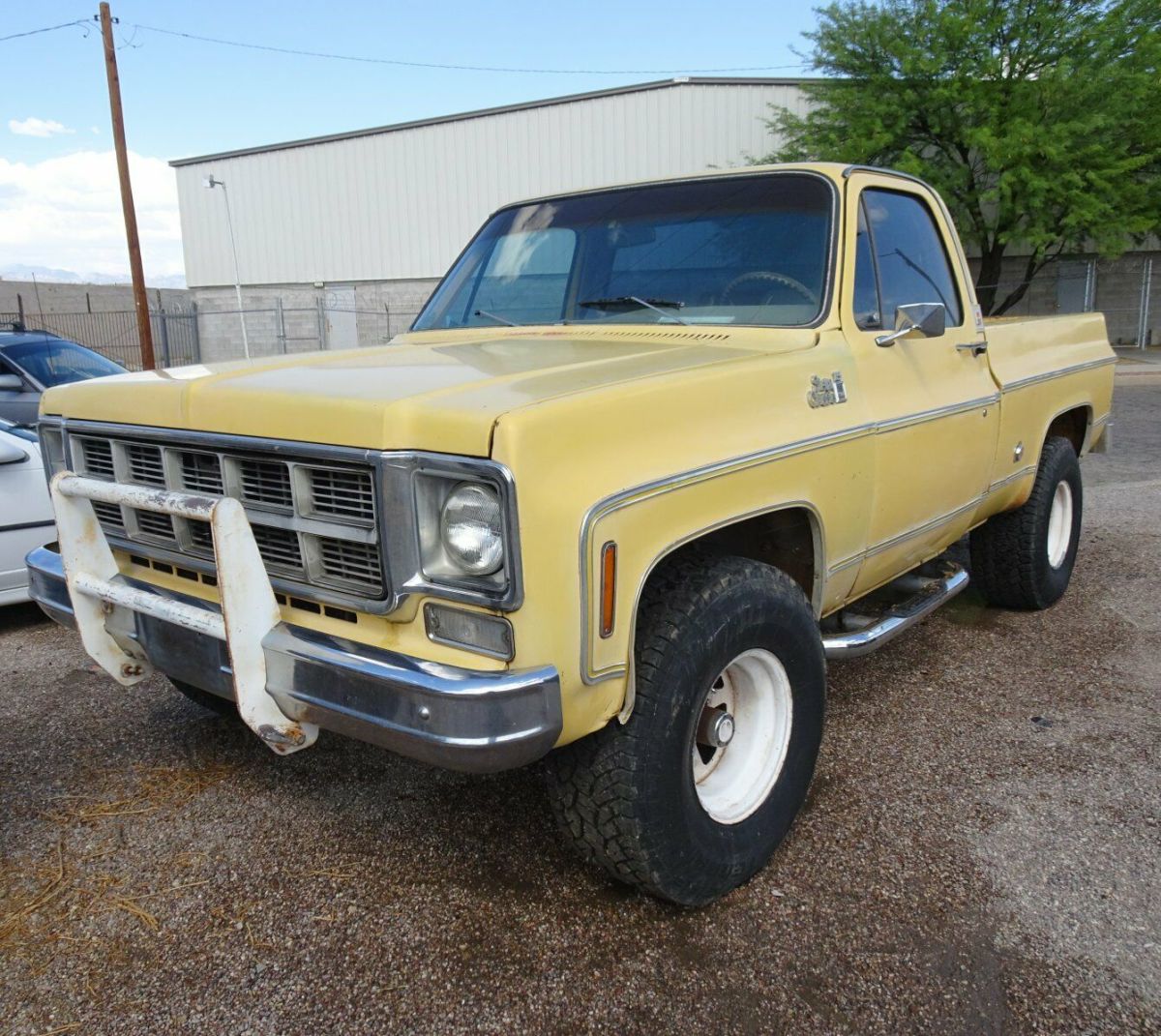 1977 gmc sierra classic 4x4 short bed truck 350 / 700r auto az original paint ac