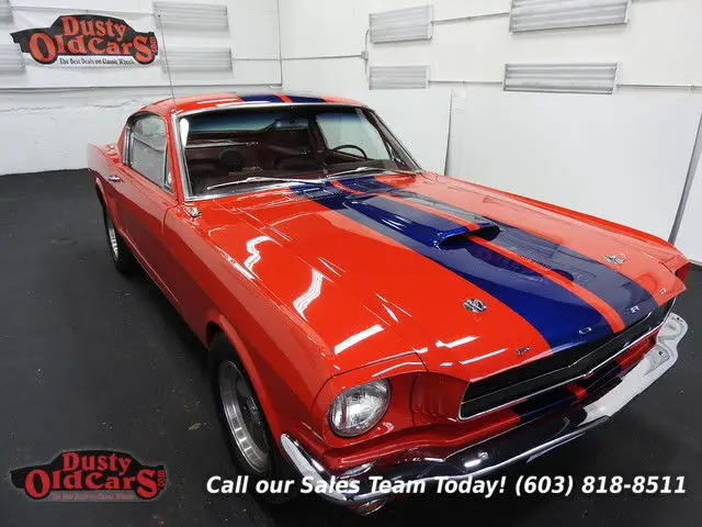 1966 red fastback 2+2 289v8 3 spd auto vgood cond!