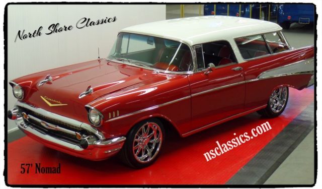 1957 chevrolet nomad rust free-restored from california-great condition-bel air