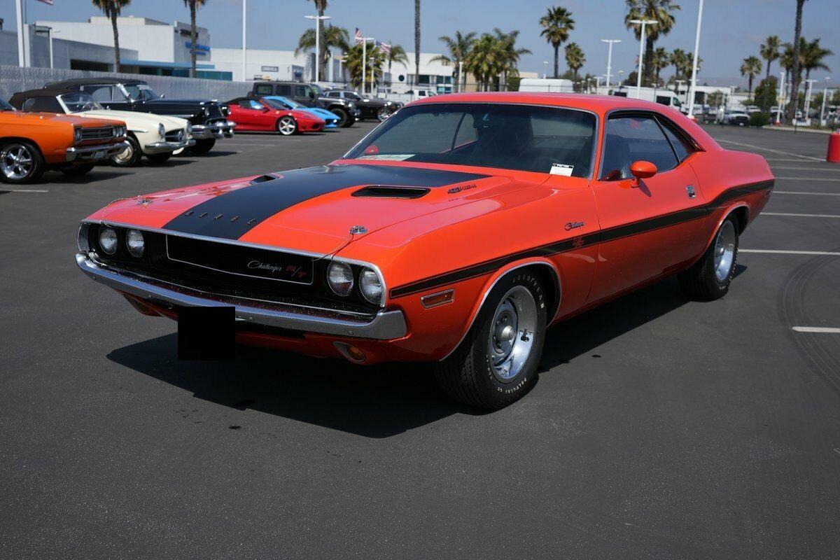 1970 dodge challenger custom orange with black interior stunning hemi