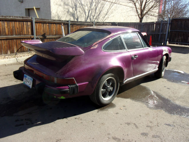 1975 porsche 911 coupe no sunroof, rolling chassis no motor or transmission