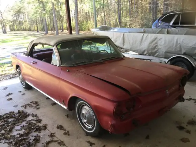 1963 convertible chev red