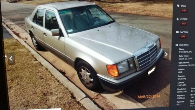 1992 mercedes benz 300e 4dr gold 108k one owner