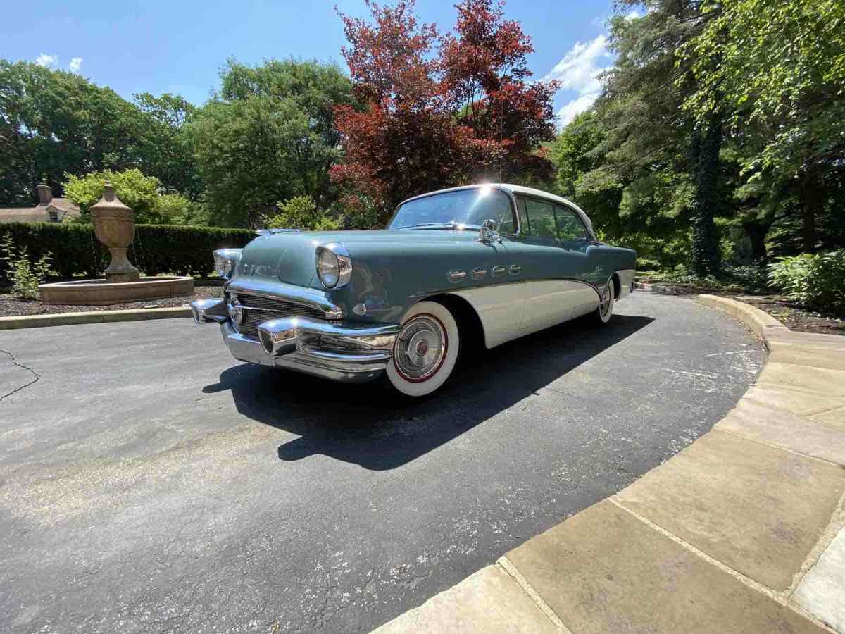1956 buick riviera sedan blue rwd automatic super
