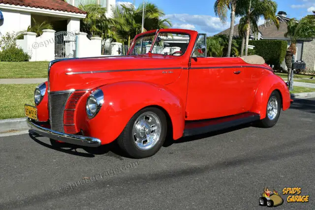 1940 ford deluxe convertible resto-rod "all steel" gm 350/330hp, 200r4 aod, ifs