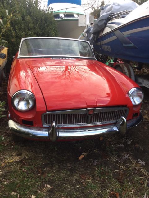 1967 mg mgb ferrari red roadster