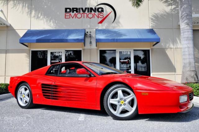 1992 ferrari 512tr testarossa! red/black! low miles! tubi exhaust! 428hp! rare!!